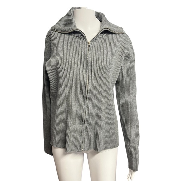 Grace Elements - Women’s Ribbed Zip Up Sweater Sz. XL - Picture 1 of 5